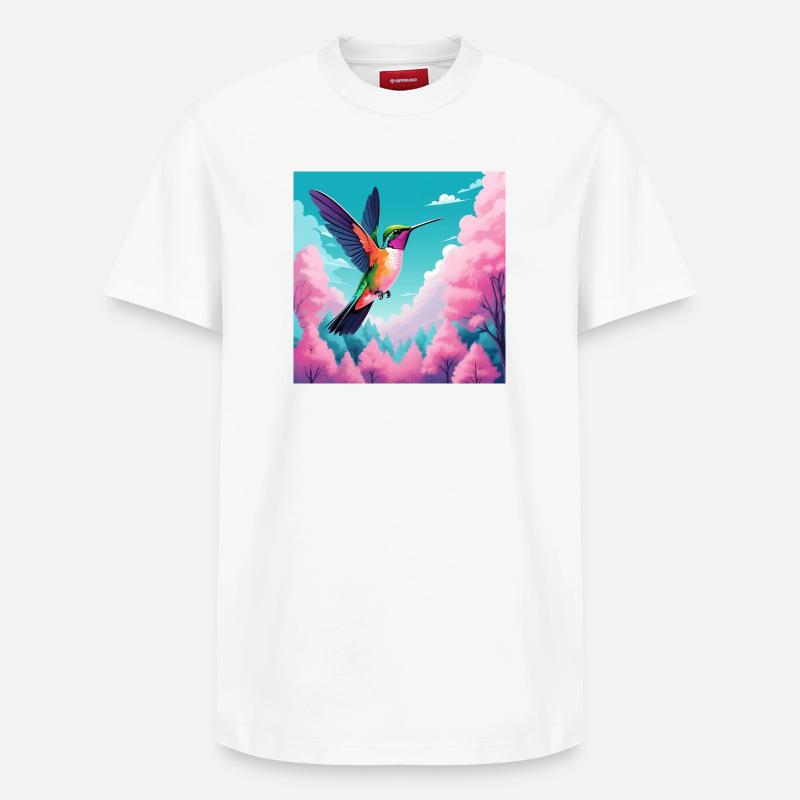 Colibri - T-shirt unisexe décontracté en coton Supima – de SPREAD - blanc