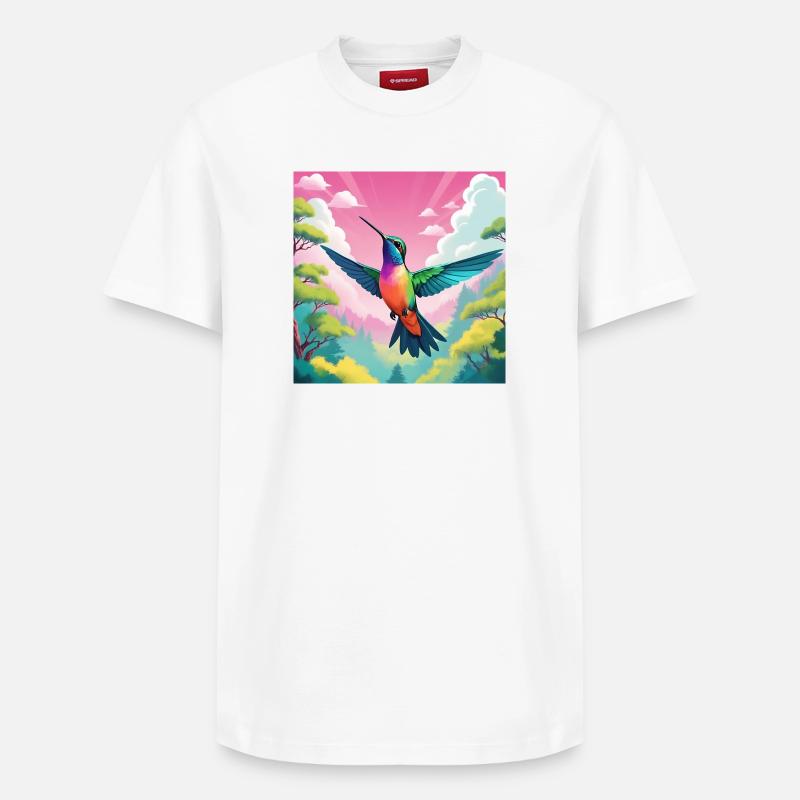 Colibri - T-shirt unisexe décontracté en coton Supima – de SPREAD - blanc