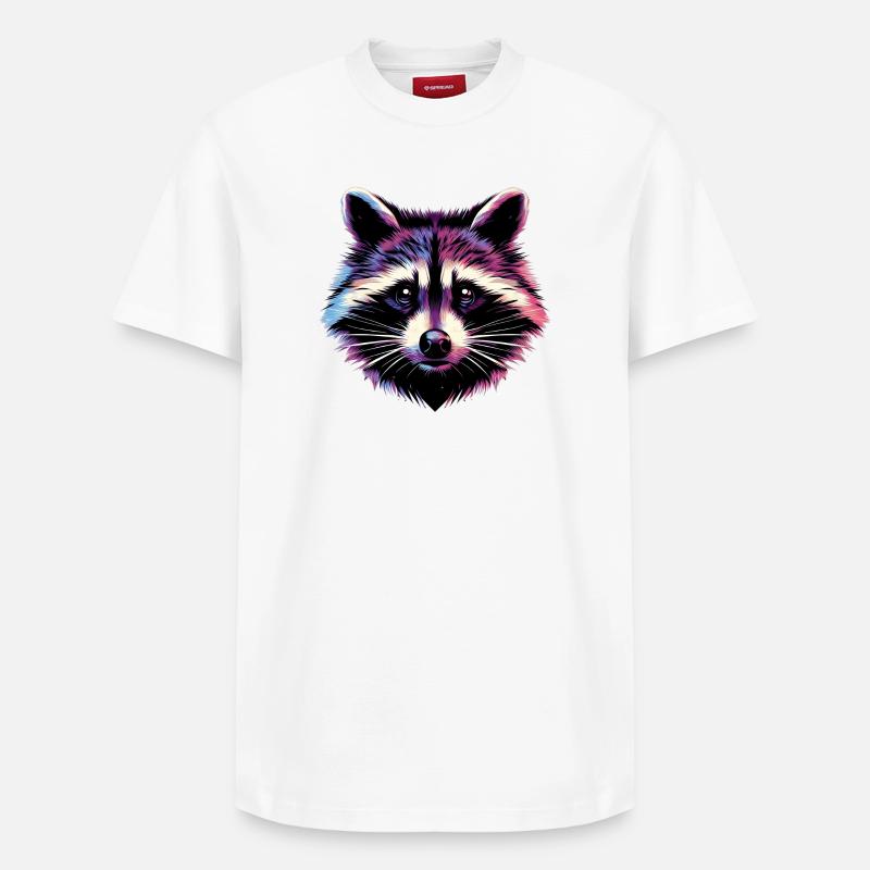 Raton laveur - T-shirt unisexe décontracté en coton Supima – de SPREAD - blanc