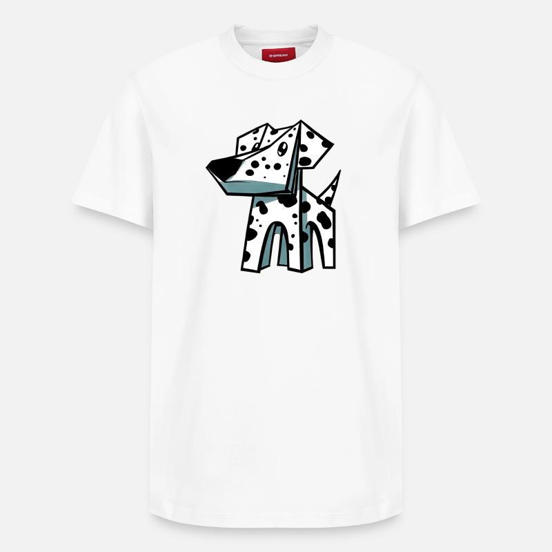 Chien dalmatien - T-shirt unisexe décontracté en coton Supima – de SPREAD - blanc