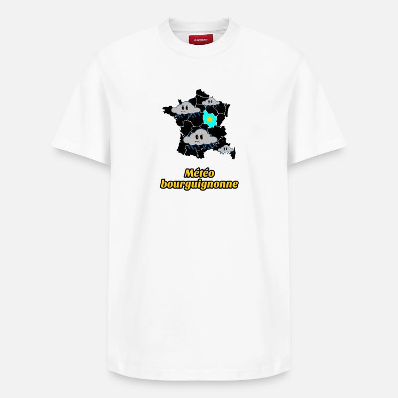 Météo Bourguignonne - T-shirt unisexe décontracté en coton Supima – de SPREAD - blanc