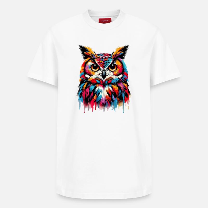 Hibou - T-shirt unisexe décontracté en coton Supima – de SPREAD - blanc
