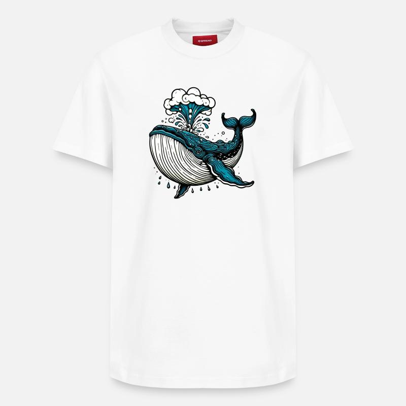 Wal - Relaxed Unisex Supima Cotton T-Shirt – von SPREAD - Weiß