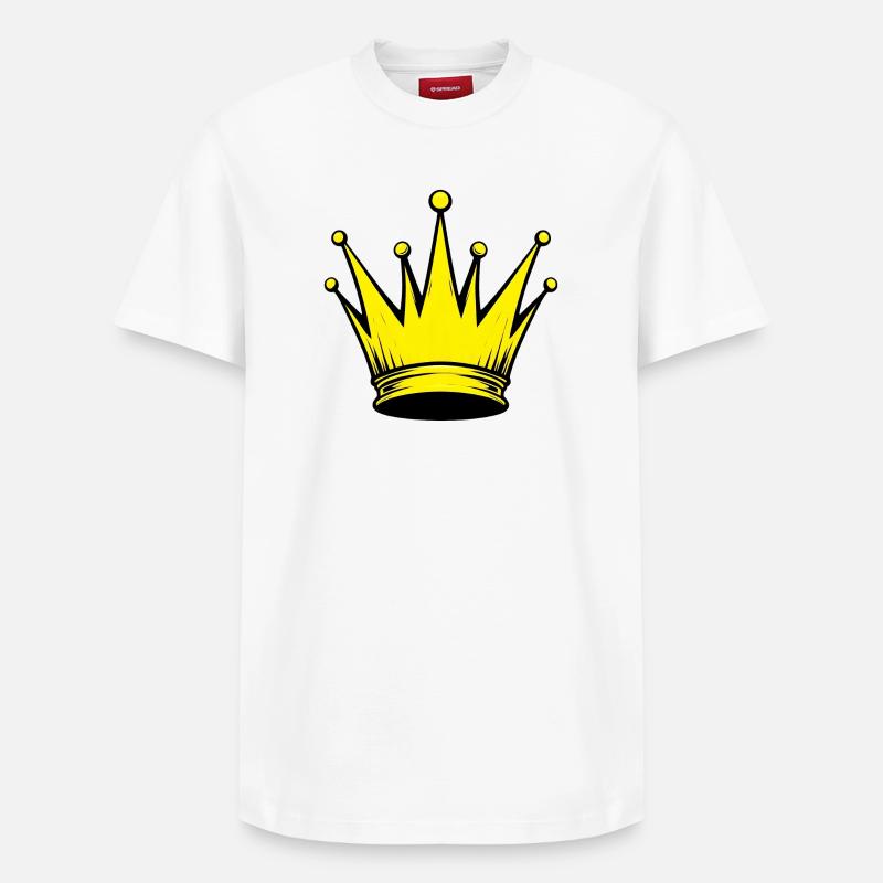 Couronne dorée - T-shirt unisexe décontracté en coton Supima – de SPREAD - blanc