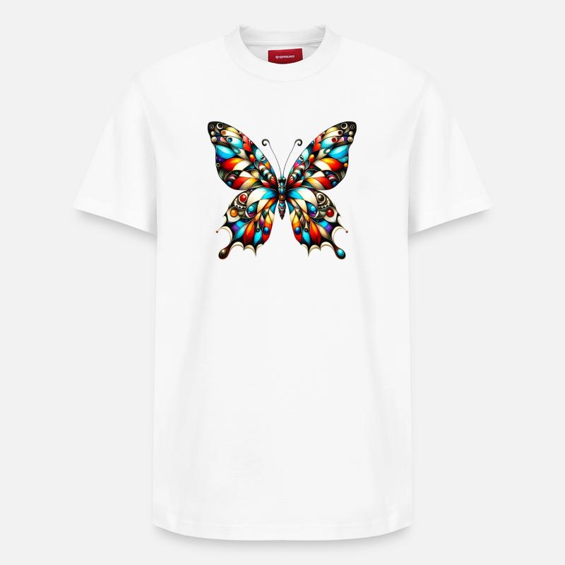Papillon - T-shirt unisexe décontracté en coton Supima – de SPREAD - blanc