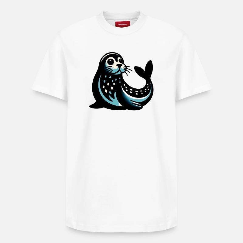 Phoque - T-shirt unisexe décontracté en coton Supima – de SPREAD - blanc