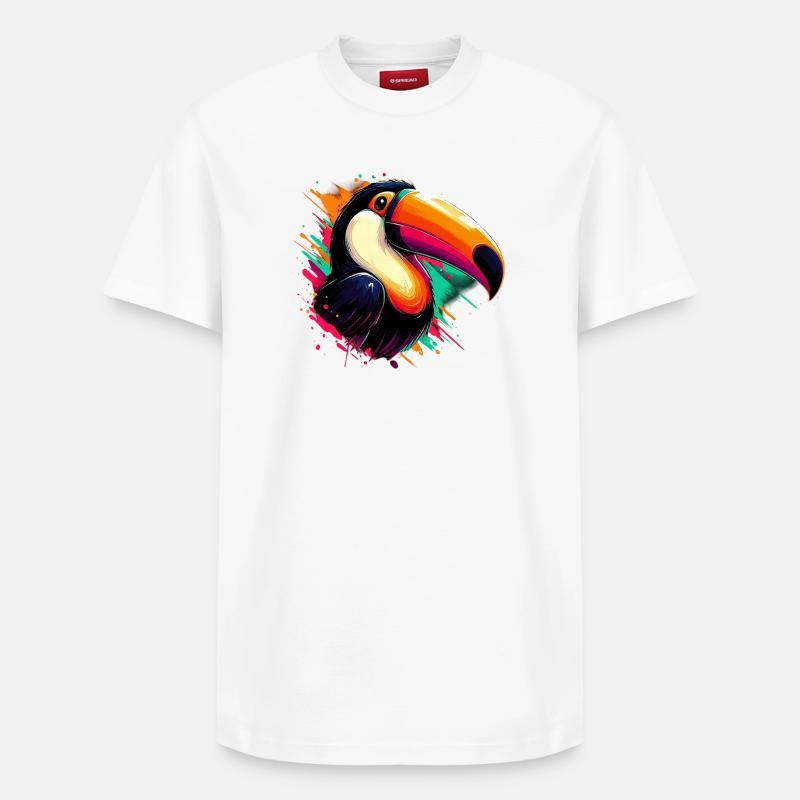 Toucan - T-shirt unisexe décontracté en coton Supima – de SPREAD - blanc