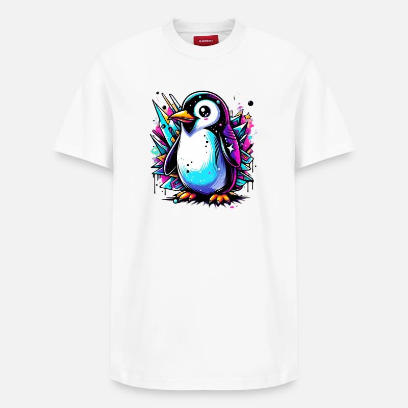 Pingouin - T-shirt unisexe décontracté en coton Supima – de SPREAD - blanc