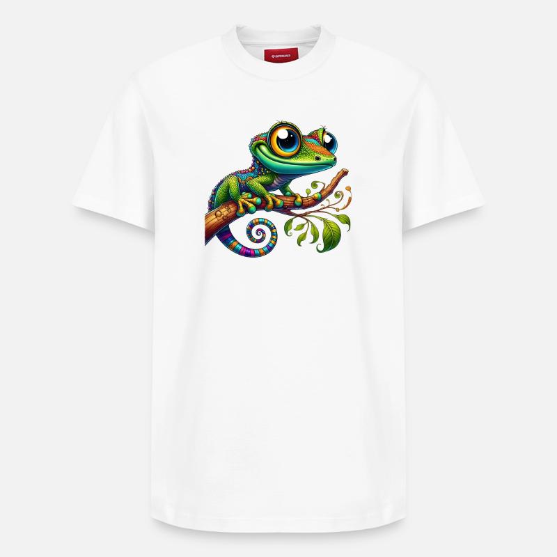 Gecko - T-shirt unisexe décontracté en coton Supima – de SPREAD - blanc
