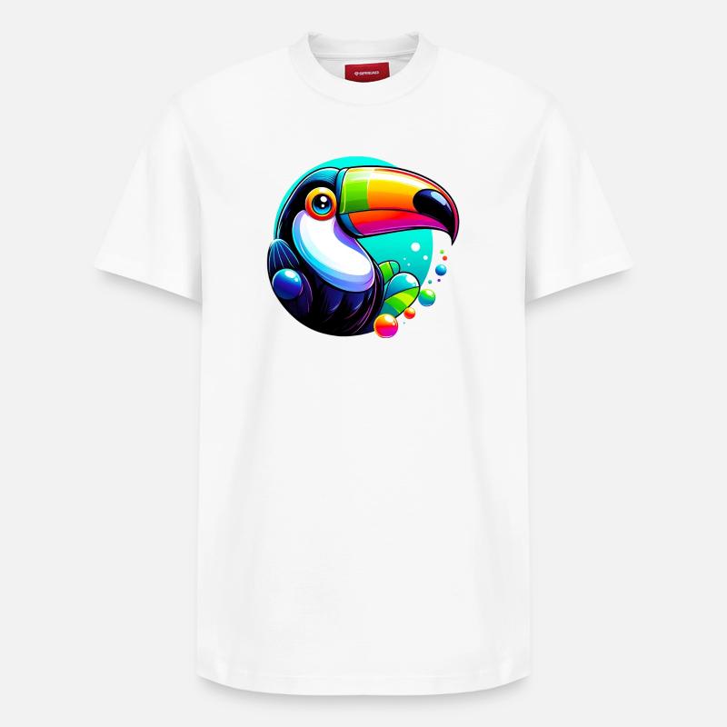 Toucan - T-shirt unisexe décontracté en coton Supima – de SPREAD - blanc