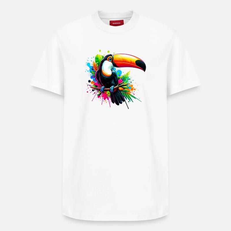 Toucan - T-shirt unisexe décontracté en coton Supima – de SPREAD - blanc