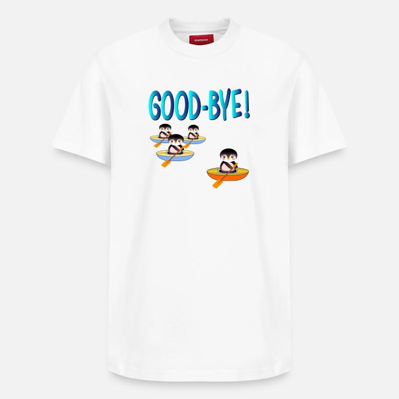 GODD-BYE ABSCHIED - Relaxed Unisex Supima Cotton T-Shirt – von SPREAD - Weiß