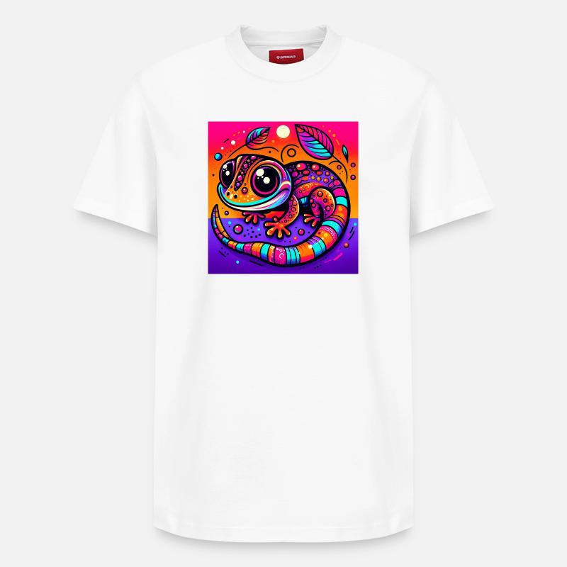 Gecko - T-shirt unisexe décontracté en coton Supima – de SPREAD - blanc
