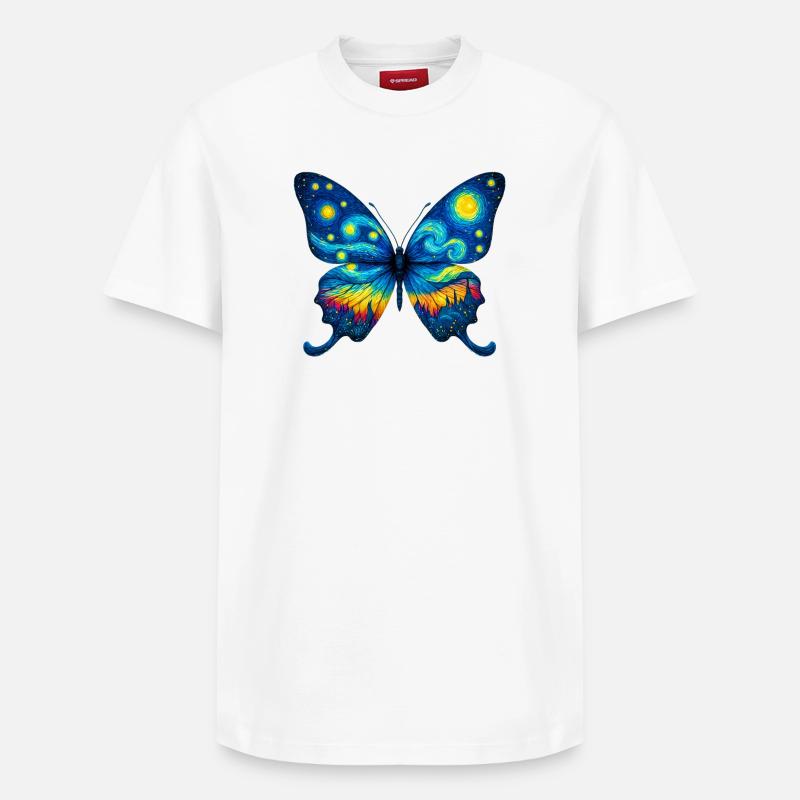 Papillon - T-shirt unisexe décontracté en coton Supima – de SPREAD - blanc