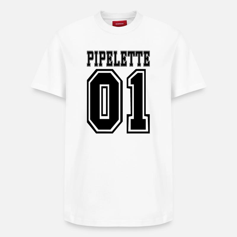 PIPELETTE - T-shirt unisexe décontracté en coton Supima – de SPREAD - blanc
