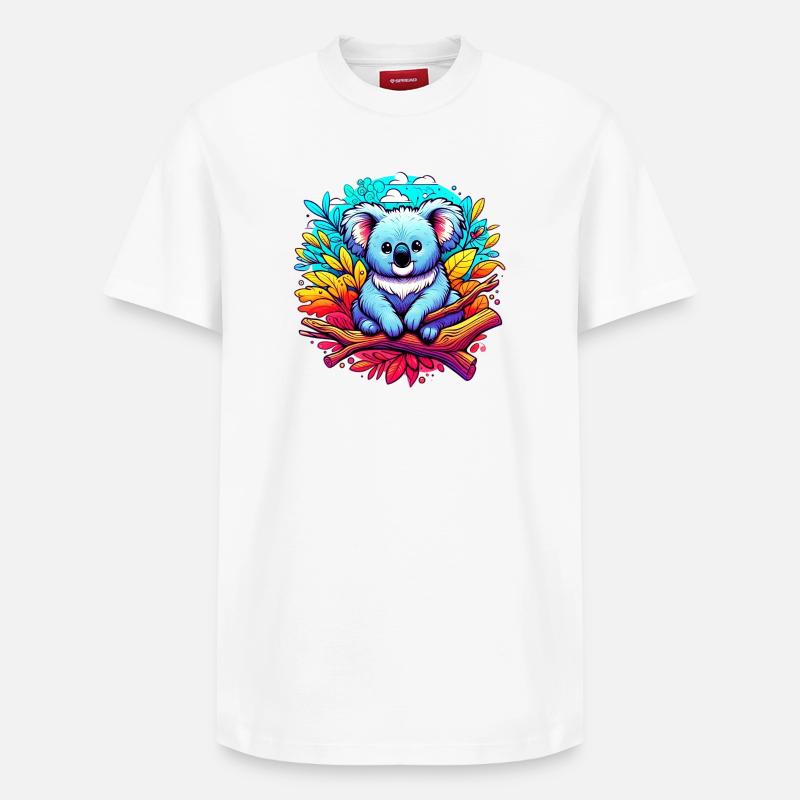 Koala - Relaxed Unisex Supima Cotton T-Shirt – von SPREAD - Weiß