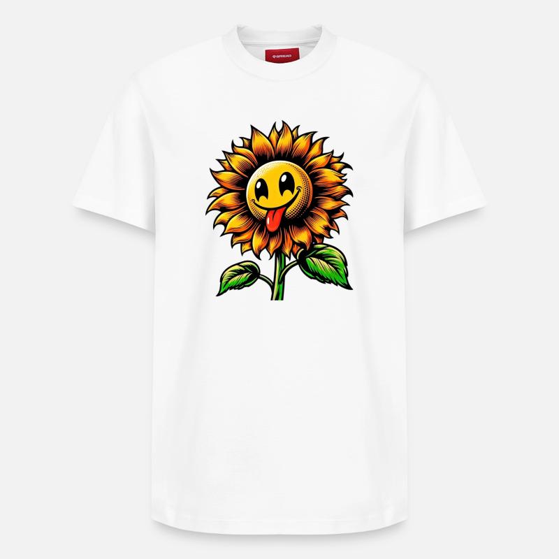 Tournesol - T-shirt unisexe décontracté en coton Supima – de SPREAD - blanc