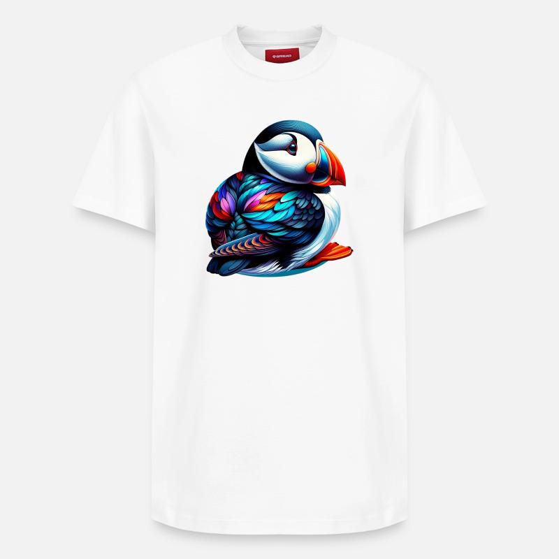 Macareux - T-shirt unisexe décontracté en coton Supima – de SPREAD - blanc