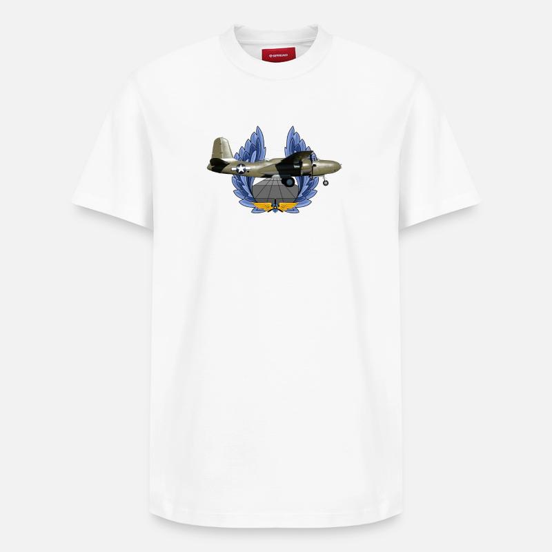 A-20 Havoc - Relaxed Unisex Supima Cotton T-Shirt – von SPREAD - Weiß