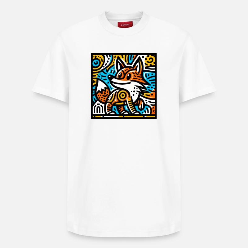 Fuchs - Relaxed Unisex Supima Cotton T-Shirt – von SPREAD - Weiß