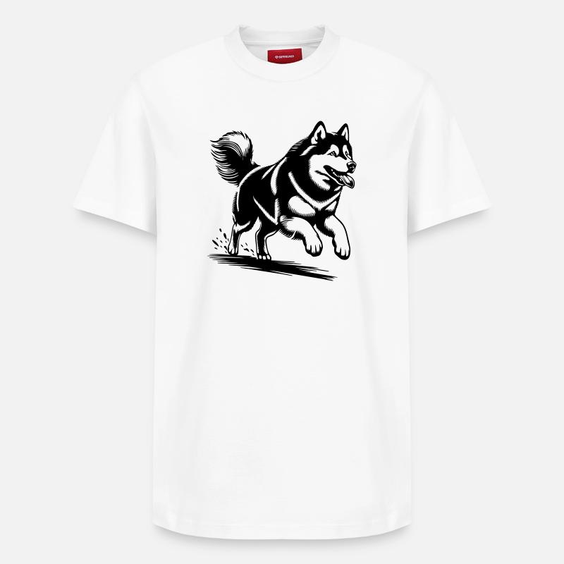 Alaskan Malamute - Relaxed Unisex Supima Cotton T-Shirt – by SPREAD - white