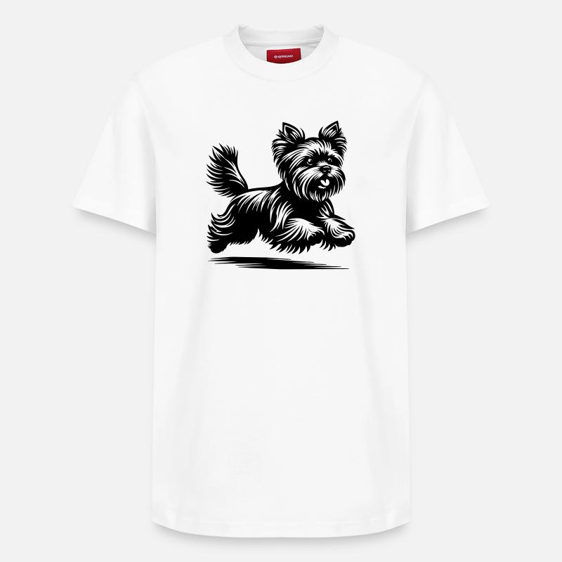 Yorkshire Terrier - Relaxed Unisex Supima Cotton T-Shirt – by SPREAD - white