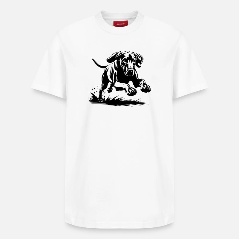 Weimaraner - Relaxed Unisex Supima Cotton T-Shirt – von SPREAD - Weiß