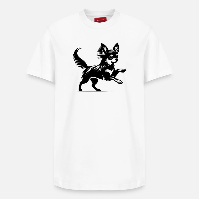 Chihuahua - T-shirt unisexe décontracté en coton Supima – de SPREAD - blanc