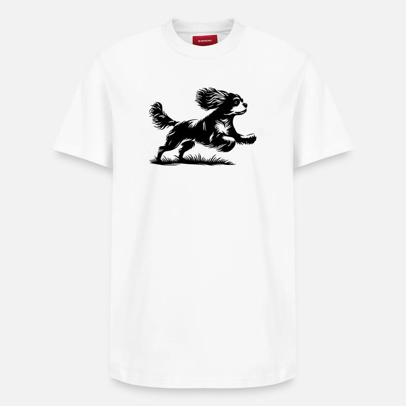 Cavalier King Charles Spaniel - Relaxed Unisex Supima Cotton T-Shirt – von SPREAD - Weiß