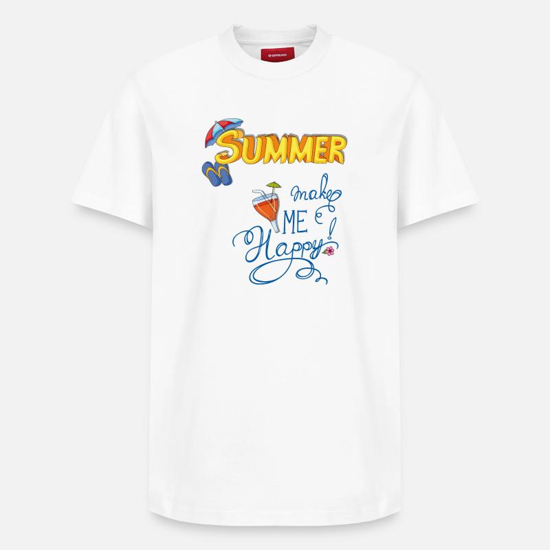 Été - T-shirt unisexe décontracté en coton Supima – de SPREAD - blanc