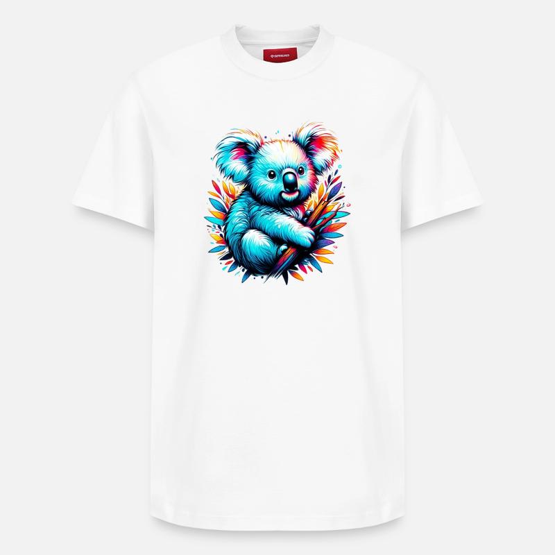 Koala - Relaxed Unisex Supima Cotton T-Shirt – von SPREAD - Weiß