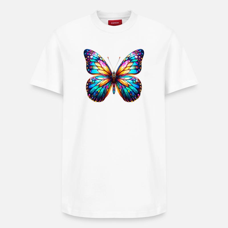 Papillon - T-shirt unisexe décontracté en coton Supima – de SPREAD - blanc