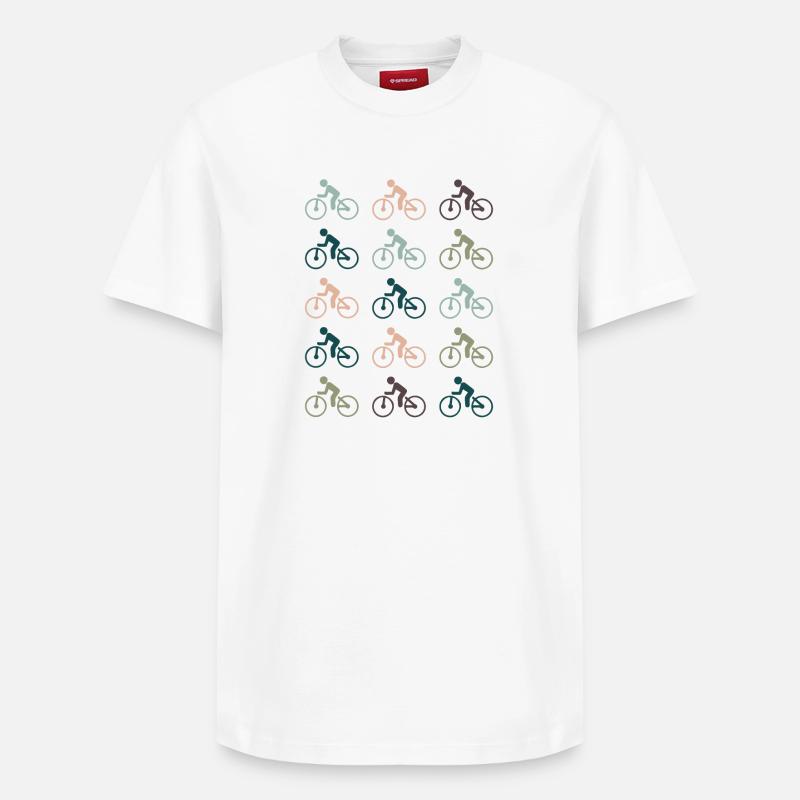 Bicyclette - T-shirt unisexe décontracté en coton Supima – de SPREAD - blanc