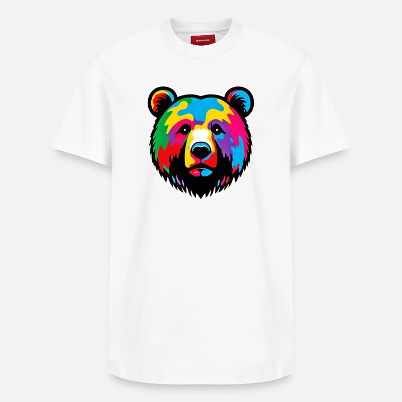 Bär - Relaxed Unisex Supima Cotton T-Shirt – von SPREAD - Weiß