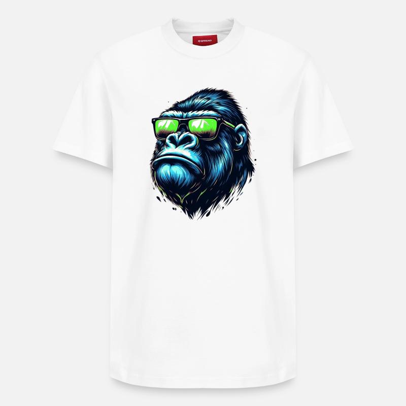 Gorille - T-shirt unisexe décontracté en coton Supima – de SPREAD - blanc