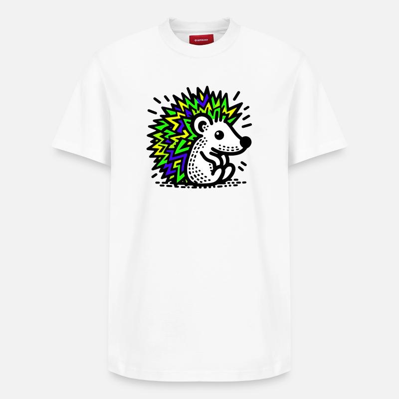 Igel - Relaxed Unisex Supima Cotton T-Shirt – von SPREAD - Weiß