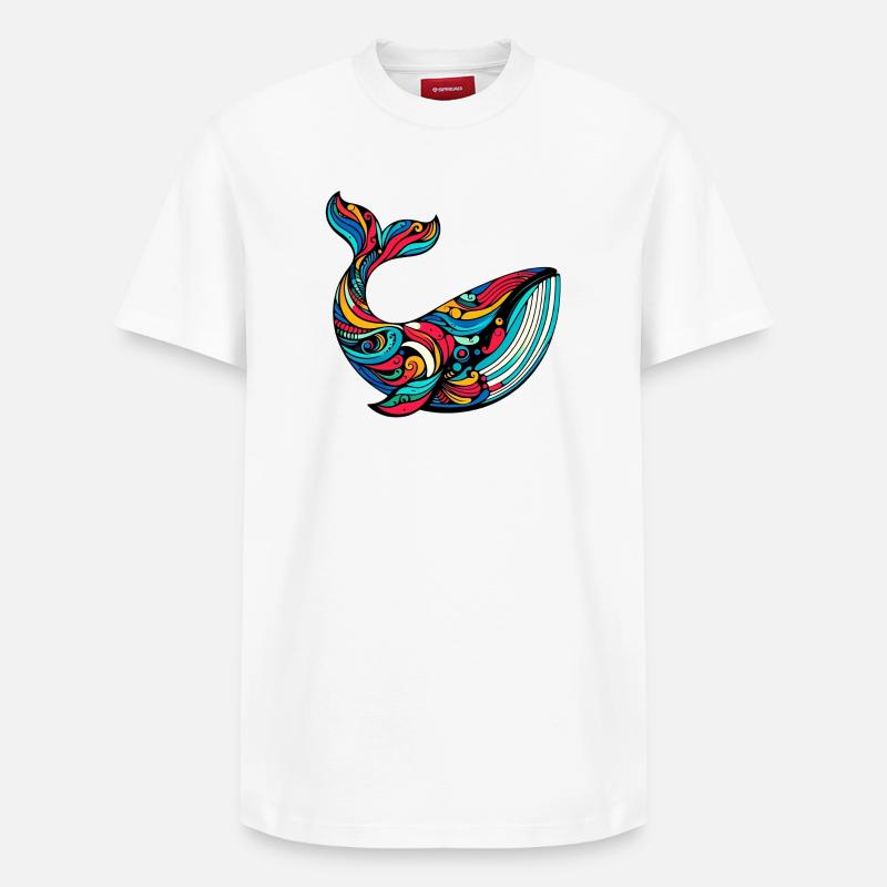 Wal - Relaxed Unisex Supima Cotton T-Shirt – von SPREAD - Weiß