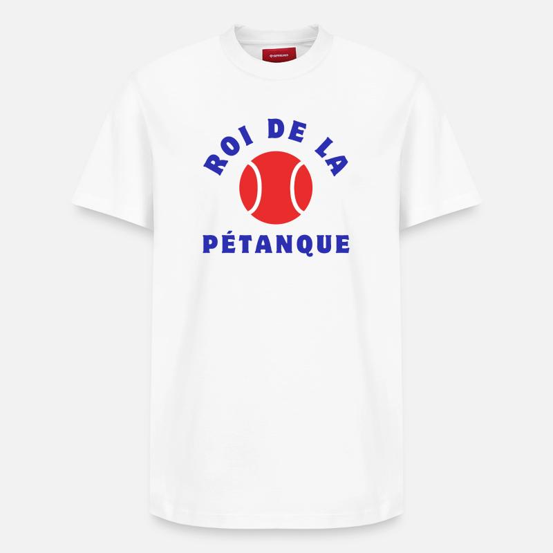 Roi De La Pétanque - T-shirt unisexe décontracté en coton Supima – de SPREAD - blanc