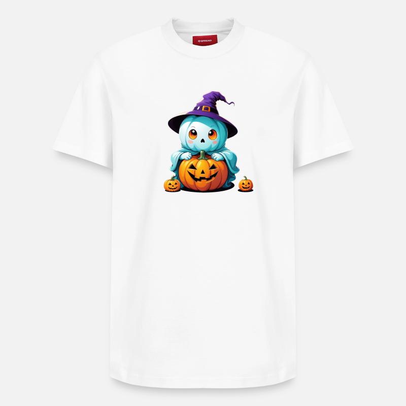 Fantôme de sorcière - T-shirt unisexe décontracté en coton Supima – de SPREAD - blanc