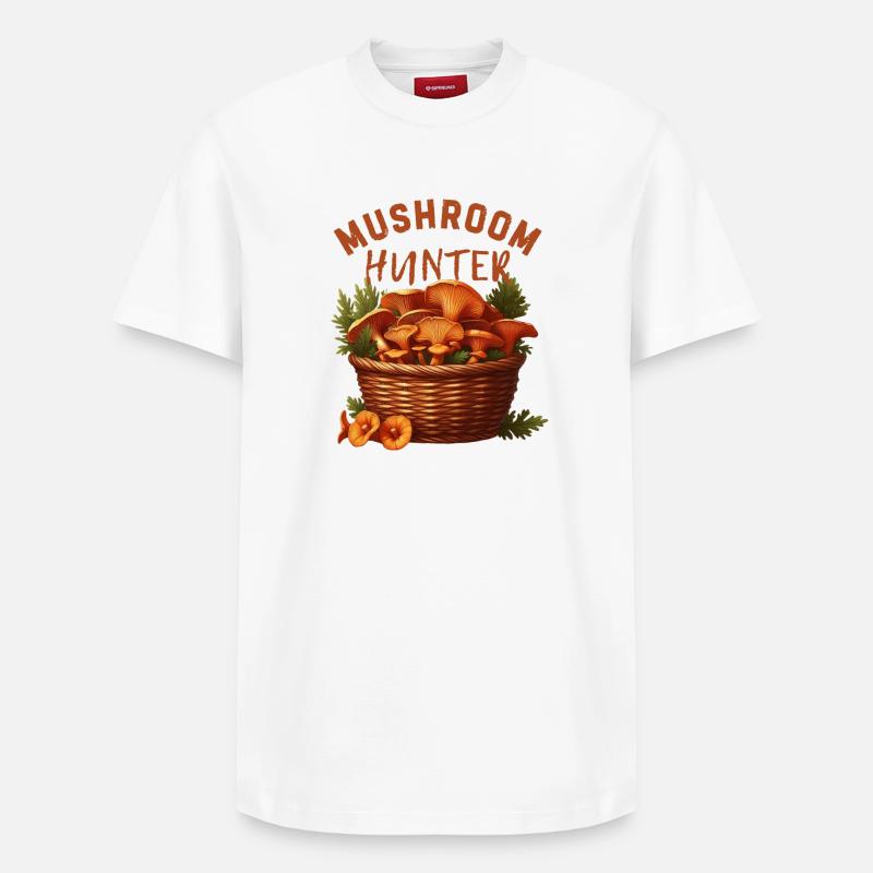 Chasseur de champignons - T-shirt unisexe décontracté en coton Supima – de SPREAD - blanc