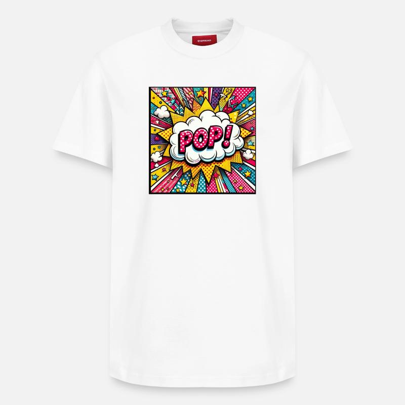 Pop 1 - Relaxed Unisex Supima Cotton T-Shirt – von SPREAD - Weiß