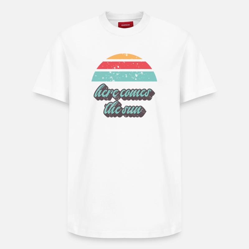 Coucher de soleil - T-shirt unisexe décontracté en coton Supima – de SPREAD - blanc
