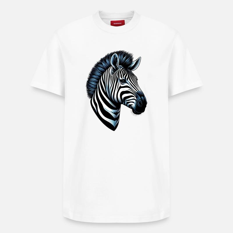 Zèbre - T-shirt unisexe décontracté en coton Supima – de SPREAD - blanc