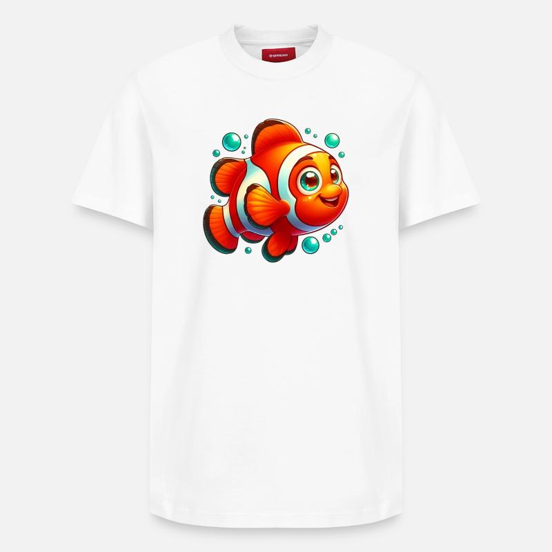 Poisson-clown - T-shirt unisexe décontracté en coton Supima – de SPREAD - blanc