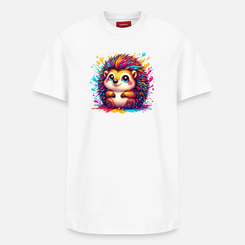 Igel - Relaxed Unisex Supima Cotton T-Shirt – von SPREAD - Weiß