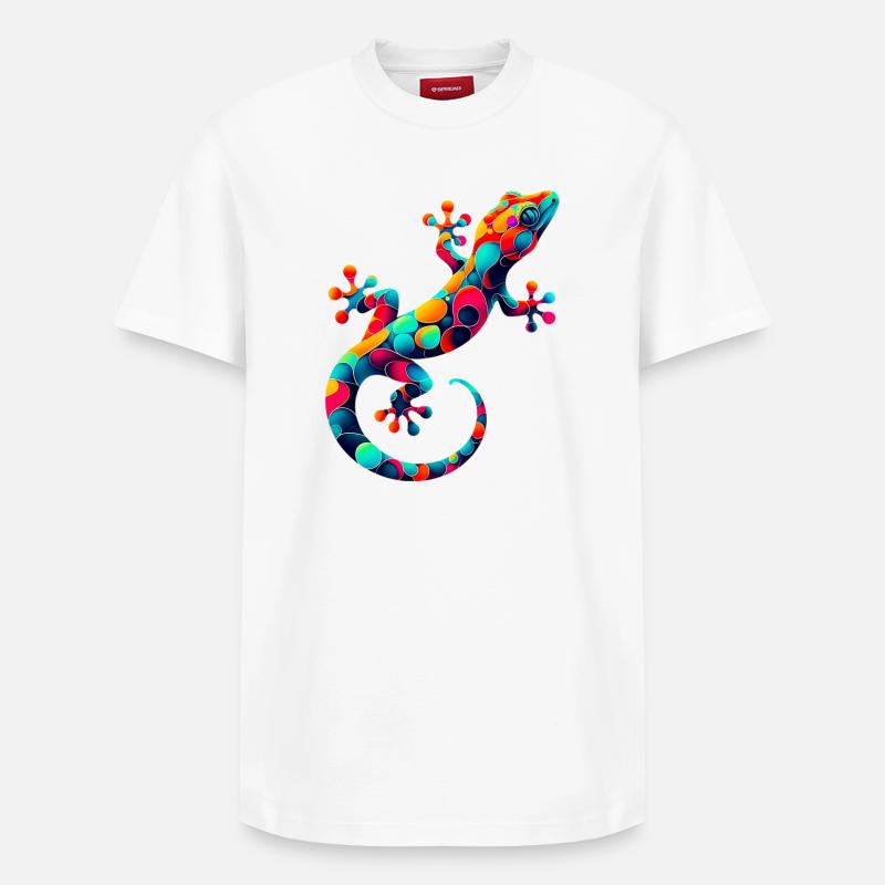 Gecko - T-shirt unisexe décontracté en coton Supima – de SPREAD - blanc