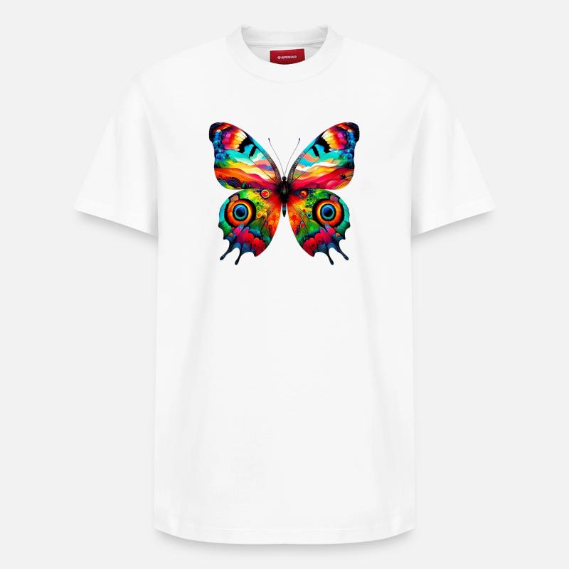 Papillon - T-shirt unisexe décontracté en coton Supima – de SPREAD - blanc