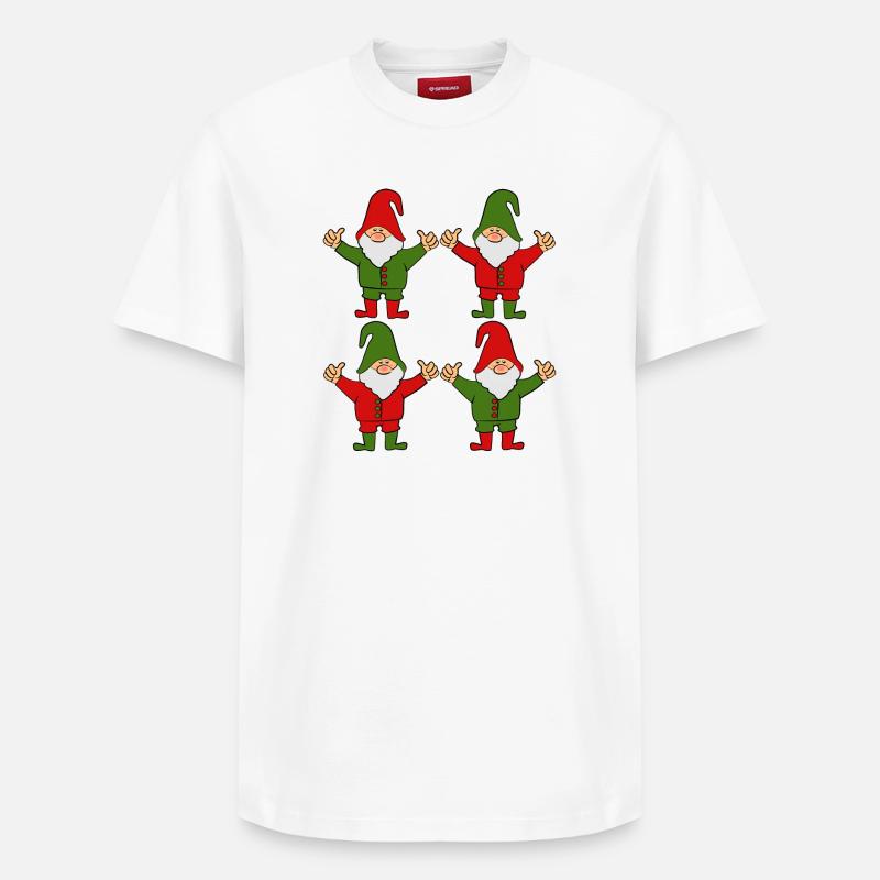 Nains gnomes - T-shirt unisexe décontracté en coton Supima – de SPREAD - blanc