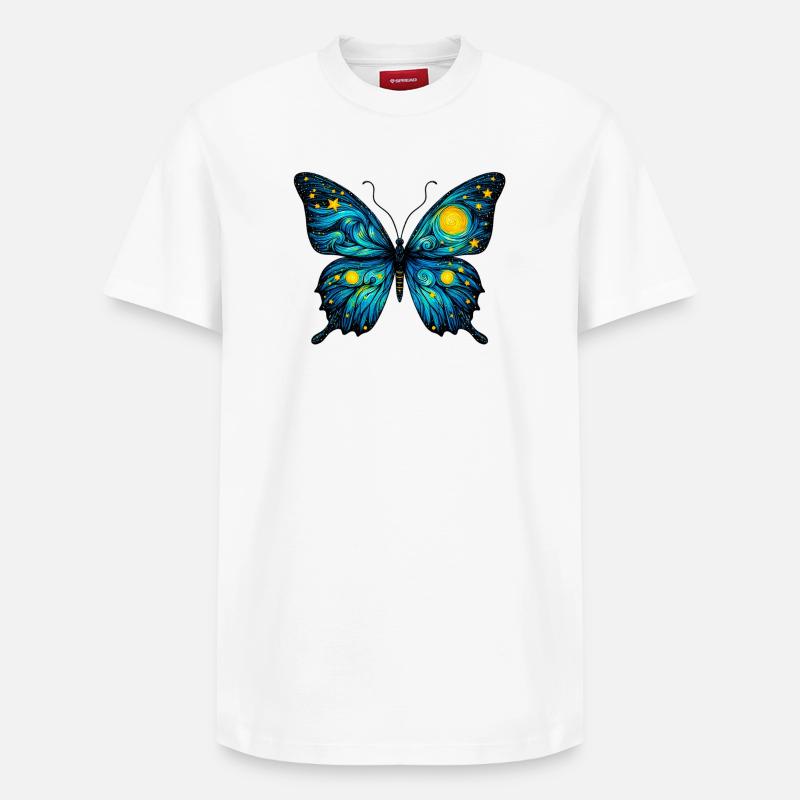 Papillon - T-shirt unisexe décontracté en coton Supima – de SPREAD - blanc