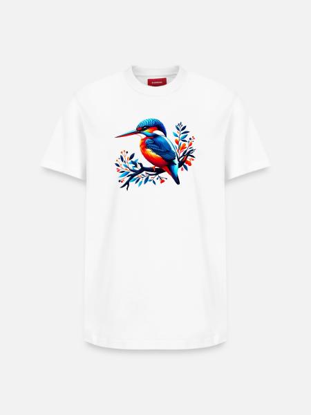 Kingfisher - Relaxed Unisex Supima Cotton T-Shirt – by SPREAD - white